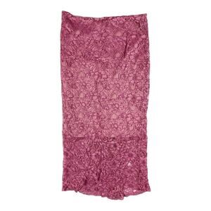 ASOS Lace Crochet Pencil Skirt Pink Purple size 8